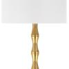 SAFAVIEH Lighting Collection Aurelia Farmhouse Antique Gold 64-inch Living Room Bedroom Home Office Standing Floor Lamp,Metal (LED Bulb Included)