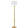 SAFAVIEH Lighting Collection Aurelia Farmhouse Antique Gold 64-inch Living Room Bedroom Home Office Standing Floor Lamp,Metal (LED Bulb Included)