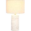 SAFAVIEH Lighting Collection Azalea White Terrazzo 19-inch Table Lamp (LED Bulb Included)