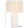 SAFAVIEH Lighting Collection Azalea White Terrazzo 19-inch Table Lamp (LED Bulb Included)