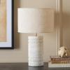SAFAVIEH Lighting Collection Azalea White Terrazzo 19-inch Table Lamp (LED Bulb Included)