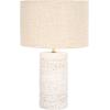 SAFAVIEH Lighting Collection Azalea White Terrazzo 19-inch Table Lamp (LED Bulb Included)