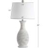 SAFAVIEH Lighting Collection Bentlee Rustic Grey 30-inch Bedroom Living Room Home Office Desk Nightstand Table Lamp Set of 2 (LED Bulbs Included)(Gray)