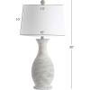 SAFAVIEH Lighting Collection Bentlee Rustic Grey 30-inch Bedroom Living Room Home Office Desk Nightstand Table Lamp Set of 2 (LED Bulbs Included)(Gray)