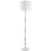 SAFAVIEH Lighting Collection Bessie Farmhouse Candlestick, Metal, White 62-inch Living Room Bedroom Home Office Standing Floor Lamp (LED Bulb Included)