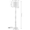 SAFAVIEH Lighting Collection Bessie Farmhouse Candlestick, Metal, White 62-inch Living Room Bedroom Home Office Standing Floor Lamp (LED Bulb Included)