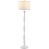 SAFAVIEH Lighting Collection Bessie Farmhouse Candlestick, Metal, White 62-inch Living Room Bedroom Home Office Standing Floor Lamp (LED Bulb Included)