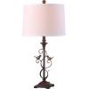 SAFAVIEH Lighting Collection Birdsong Rustic Farmhouse Oil-Rubbed Bronze 28-inch Bedroom Living Room Home Office Desk Nightstand Table Lamp Set of 2 (LED Bulbs Included)