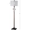 SAFAVIEH Lighting Collection Birdsong Traditional Rustic Farmhouse Oil-Rubbed Bronze 61-inch Living Room Bedroom Home Office Standing Floor Lamp (LED Bulb Included)