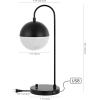 SAFAVIEH Lighting Collection Cappi Modern Black Orb 21-inch Bedroom Living Room Home Office Desk Dorm Study Nightstand Task Table Lamp (LED Bulb Included)(Black)