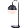SAFAVIEH Lighting Collection Cappi Modern Black Orb 21-inch Bedroom Living Room Home Office Desk Dorm Study Nightstand Task Table Lamp (LED Bulb Included)(Black – with USB)