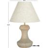 SAFAVIEH Lighting Collection Cosmea Grey 18-inch Table Lamp (LED Bulb Included)