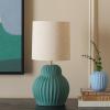 SAFAVIEH Lighting Collection Destryn Green 18-inch Table Lamp (LED Bulb Included)