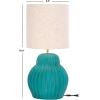 SAFAVIEH Lighting Collection Destryn Green 18-inch Table Lamp (LED Bulb Included)