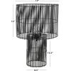 SAFAVIEH Lighting Collection Elara Rattan Natural 25-inch Table Lamp (LED Bulb Included)(Black)