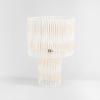 SAFAVIEH Lighting Collection Elara Rattan Natural 25-inch Table Lamp (LED Bulb Included)(White Washed)