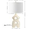 SAFAVIEH Lighting Collection Era Cream Resin 25-inch Table Lamp for Bedroom, Living Room, Home Office, Desk, Nightstand (LED Bulb Included)(Creme)