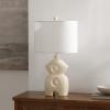 SAFAVIEH Lighting Collection Era Cream Resin 25-inch Table Lamp for Bedroom, Living Room, Home Office, Desk, Nightstand (LED Bulb Included)(Creme)