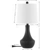SAFAVIEH Lighting Collection Herleva Black 20-inch Table Lamp (LED Bulb Included)