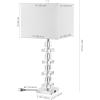 SAFAVIEH Lighting Collection Modern Deco 28-inch Bedroom Living Room Home Office Desk Nightstand Table Lamp Set of 2 (LED Bulbs Included)(Crystal)