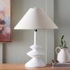 SAFAVIEH Lighting Collection Modern Jessy White 25-inch Table Lamp for Bedroom, Living Room, Home Office, Desk, Nightstand (LED Bulb Included)