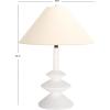 SAFAVIEH Lighting Collection Modern Jessy White 25-inch Table Lamp for Bedroom, Living Room, Home Office, Desk, Nightstand (LED Bulb Included)