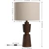 SAFAVIEH Lighting Collection NICI Brown Resin 23-inch Table Lamp for Bedroom, Living Room, Home Office, Desk, Nightstand (LED Bulb Included)(Brown)