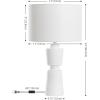 SAFAVIEH Lighting Collection NICI Brown Resin 23-inch Table Lamp for Bedroom, Living Room, Home Office, Desk, Nightstand (LED Bulb Included)(White)