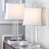 SAFAVIEH Lighting Collection Olympia Crystal 24-inch Bedroom Living Room Home Office Desk Nightstand Table Lamp Set of 2 (LED Bulbs Included)