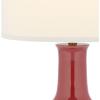 SAFAVIEH Lighting Collection Paris Modern Royal Blue Ceramic 28-inch Bedroom Living Room Home Office Desk Nightstand Table Lamp (LED Bulb Included)(Red)