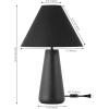 SAFAVIEH Lighting Collection Piper Black Resin 27-inch Table Lamp for Bedroom, Living Room, Home Office, Desk, Nightstand (LED Bulb Included)(Black)