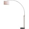 SAFAVIEH Lighting Collection Polaris Contemporary Modern Farmhouse Antique Brass/ Black 84-inch Living Room Bedroom Home Office Arc Floor Lamp (LED Bulb Included)