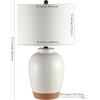 SAFAVIEH Lighting Collection Portcia Speckled Ivory Glaze 27-inch Bedroom Living Room Home Office Desk Nightstand Table Lamp (LED Bulb Included)