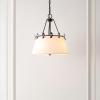 SAFAVIEH Lighting Collection Samora Farmhouse White/Black 3-Light Adjustable Pendant Chandelier Hanging Light Fixture, Ideal for Dining Room, Kitchen Island, Foyer, Entryway (LED Bulbs Included)