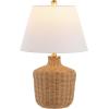 SAFAVIEH Lighting Collection Saolia Natural 22-inch Table Lamp (LED Bulb Included)
