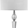 SAFAVIEH Lighting Collection Savannah Clear Crystal/ Chrome 60-inch Living Room Bedroom Home Office Standing Floor Lamp (LED Bulb Included)