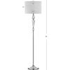 SAFAVIEH Lighting Collection Savannah Clear Crystal/ Chrome 60-inch Living Room Bedroom Home Office Standing Floor Lamp (LED Bulb Included)