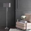 SAFAVIEH Lighting Collection Times Square Modern Clear Crystal/ Chrome 60-inch Living Room Bedroom Home Office Standing Floor Lamp (LED Bulb Included)