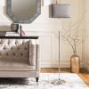 SAFAVIEH Lighting Collection Times Square Modern Clear Crystal/ Chrome 60-inch Living Room Bedroom Home Office Standing Floor Lamp (LED Bulb Included)