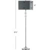 SAFAVIEH Lighting Collection Times Square Modern Clear Crystal/ Chrome 60-inch Living Room Bedroom Home Office Standing Floor Lamp (LED Bulb Included)