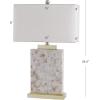 SAFAVIEH Lighting Collection Tory Nautical Coastal Beach House Ivory Shell 25-inch Bedroom Living Room Home Office Desk Nightstand Table Lamp Set of 2 (LED Bulbs Included)