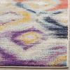 SAFAVIEH Monaco Collection Area Rug – 5’1″ x 7’7″, Multi, Ogee Trellis Watercolor Distressed Design, Non-Shedding & Easy Care, Ideal for High Traffic Areas in Living Room, Bedroom (MNC242F)(Multi Color)