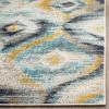 SAFAVIEH Monaco Collection Area Rug – 5’1″ x 7’7″, Multi, Ogee Trellis Watercolor Distressed Design, Non-Shedding & Easy Care, Ideal for High Traffic Areas in Living Room, Bedroom (MNC242F)(Blue/Multi)