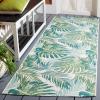 SAFAVIEH Washable Rug Outdoor Barbados Collection – 8′ x 10’5″, Green & Teal, Non-Shedding & Easy to Clean, Ideal for Patio, Backyard, Mudroom (BAR592X)(Green/Teal)