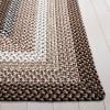 SAFAVIEH Washable Rug Outdoor Braided Collection – 5′ x 8′ Oval, Multi, Handmade & Reversible, Non-Shedding & Easy to Clean, Ideal for Patio, Backyard, Mudroom (BRD308A)(Brown/Multi)