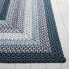 SAFAVIEH Washable Rug Outdoor Braided Collection – 5′ x 8′ Oval, Multi, Handmade & Reversible, Non-Shedding & Easy to Clean, Ideal for Patio, Backyard, Mudroom (BRD308A)(Teal/Multi)