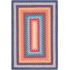 SAFAVIEH Washable Rug Outdoor Braided Collection – 5′ x 8′ Oval, Multi, Handmade & Reversible, Non-Shedding & Easy to Clean, Ideal for Patio, Backyard, Mudroom (BRD308A)(Red/Orange)