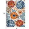 SAFAVIEH Washable Rug Outdoor Cabana Collection – 4′ Square, Cream & Red, Non-Shedding & Easy to Clean, Ideal for Patio, Backyard, Mudroom (CBN832A)(Creme/Red)