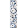 SAFAVIEH Washable Rug Outdoor Cabana Collection – 5’3″ x 7’7″, Ivory & Orange, Non-Shedding & Easy to Clean, Ideal for Patio, Backyard, Mudroom (CBN391A)(Grey/Blue)