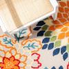 SAFAVIEH Washable Rug Outdoor Cabana Collection – 5’3″ x 7’7″, Ivory & Orange, Non-Shedding & Easy to Clean, Ideal for Patio, Backyard, Mudroom (CBN391A)(Ivory/Orange)